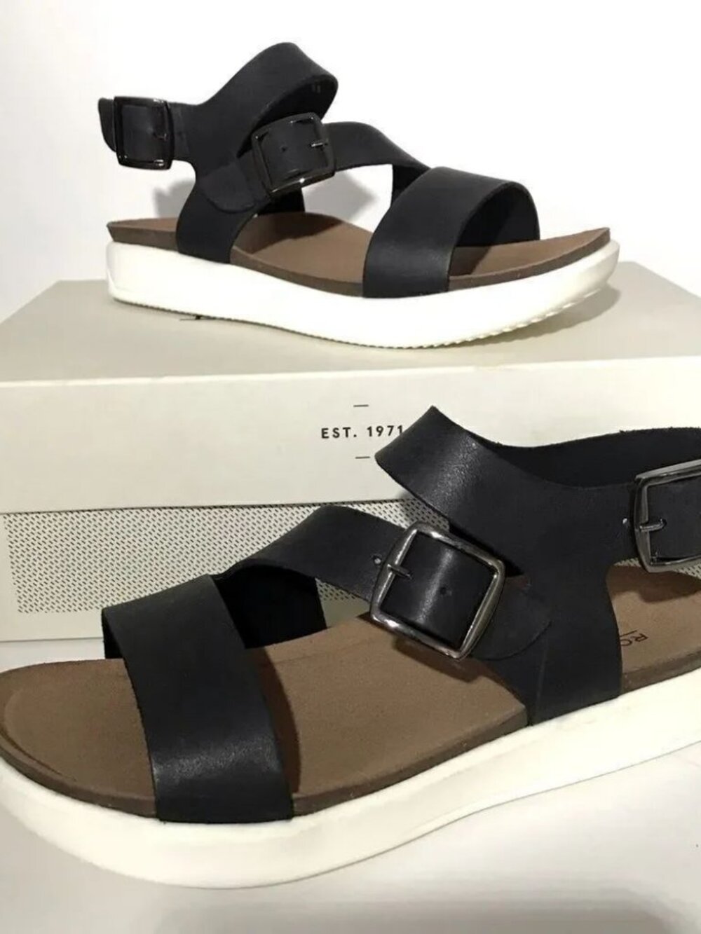 Rockport Asymmetrical Strap Buckle Sandals